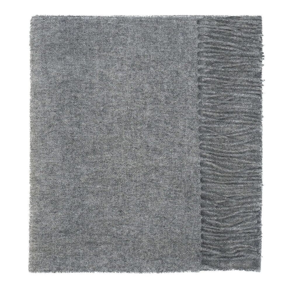 6745 100% Lambswool Plain Scarf, Grey